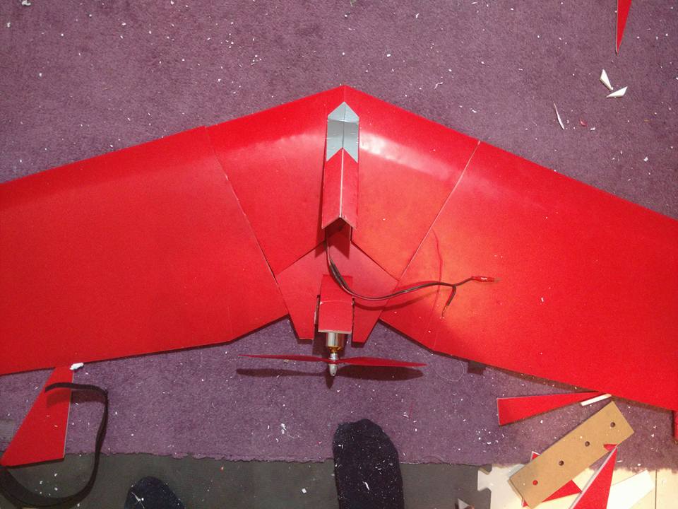 Side view of custom drone