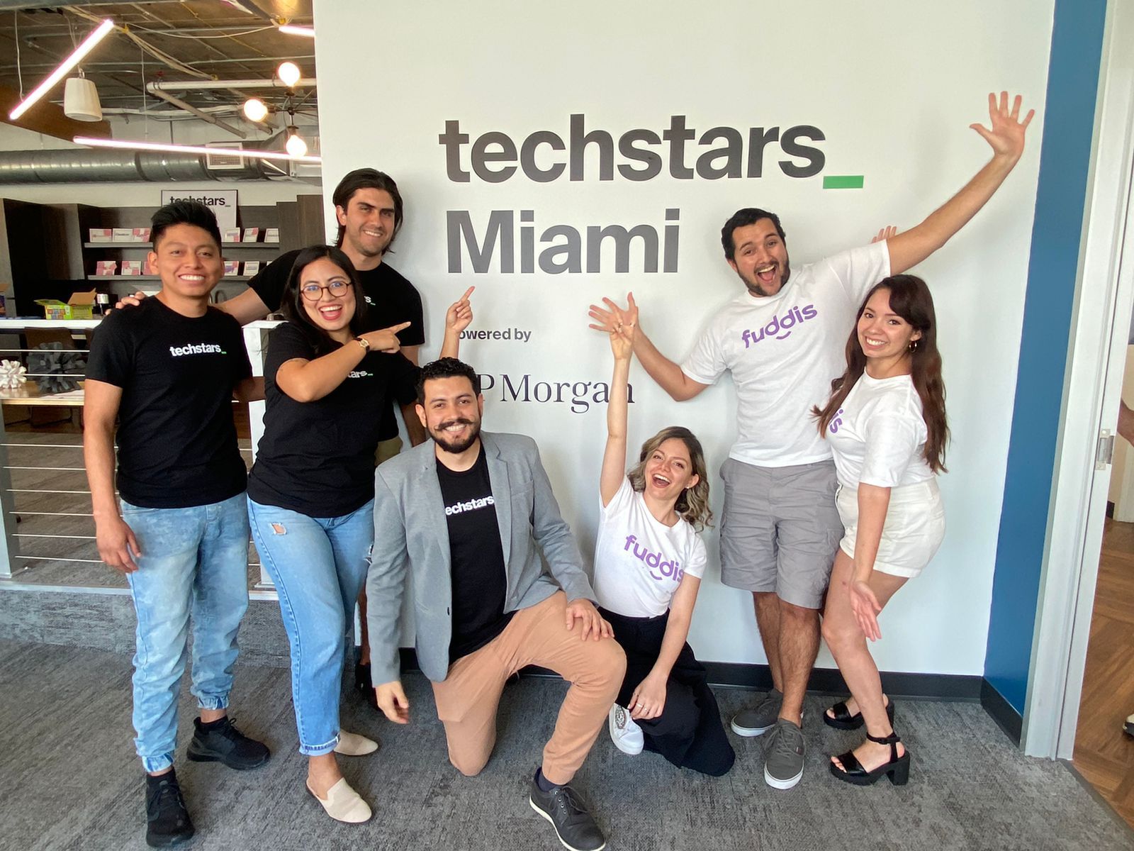 Cuau speaking at a Techstars event